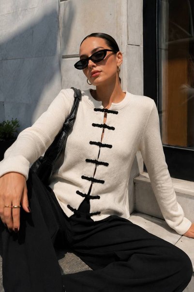 Secret Passion Lingerie New Season Women's Knit Cardigan with Accessory Detai...