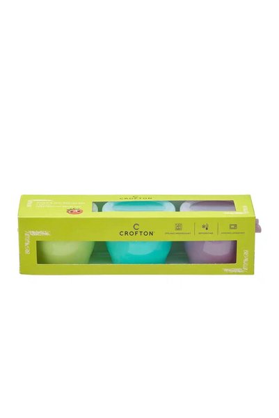 CROFTON Set de 3 recipiente pentru depozitarea alimentelor Snap & Go – Cu cap...