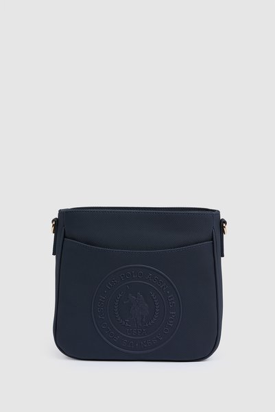 U.S. Polo Assn. Γυναικεία τσάντα ώμου με ρυθμιζόμενο λουράκι, σε μπλε χρώμα μ...