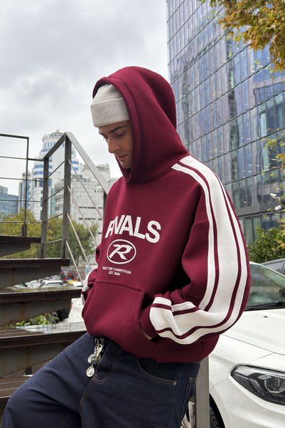 Flaw Wear Hanorac Burgundy, ușor de purtat