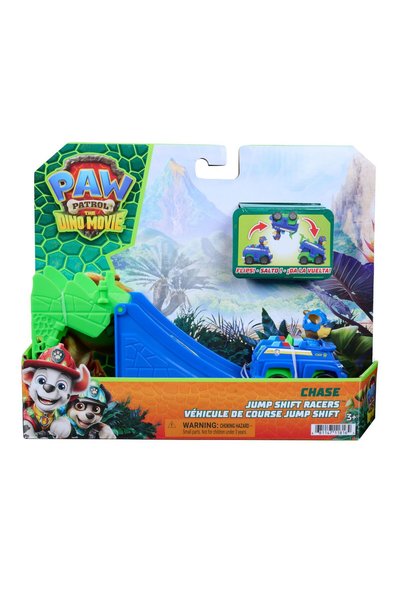 PATRULA CATELUSILOR filmul cu dinozauri set vehicul cu rampa si figurina chase