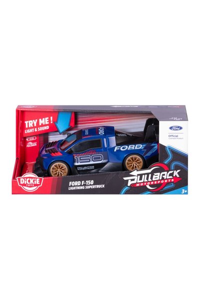 Dickie Jucării cu tragere înapoi, mașină de curse Ford F-150 Lightning Supert...