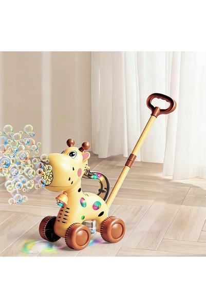 bedee Mașină de făcut bule cu girafă, mașină de bule cu LED, cadou pentru copii