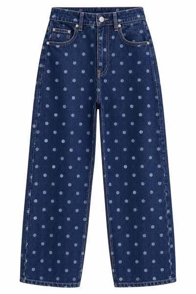 Pulli Collection Retro Polka Dot Denim Pants