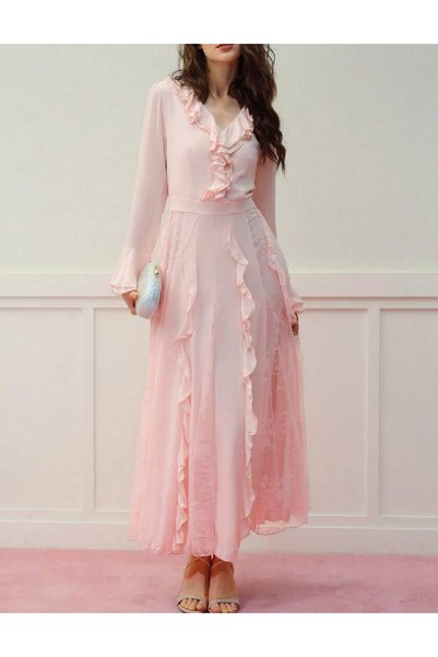 Evendi Rochie lunga, Roz
