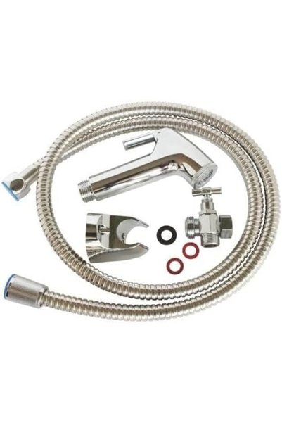 Type-C Set complet de duș bidet pentru toaletă, ABS gri, robinet cu 3 căi, fu...