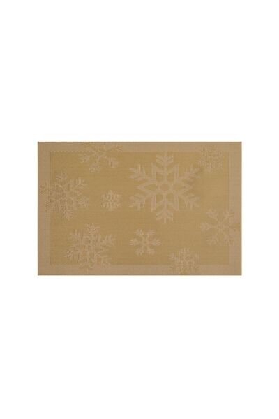 Jumbo Suport Farfuii de Craciun Auriu cu Model Fulgi 45x30cm