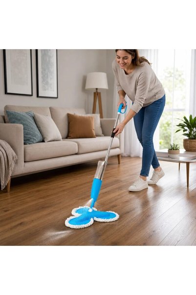 OEM CuDeToate Mop triplu cu pulverizator, Mop cu pulverizator 600ml, Curățare profesională