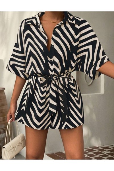 Evendi Jumpsuit, Black/cream