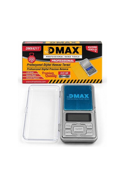 DMAX Dijital Hassas Terazi 200 gr Kapasiteli 0,01 gr Hassasiyet LCD Ekranlı Cep Terazisi