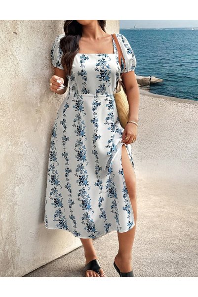Evendi Средна рокля, бяла
