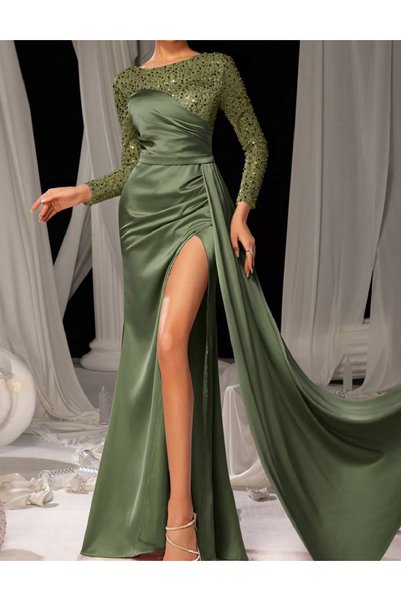 Evendi Rochie lunga, Verde
