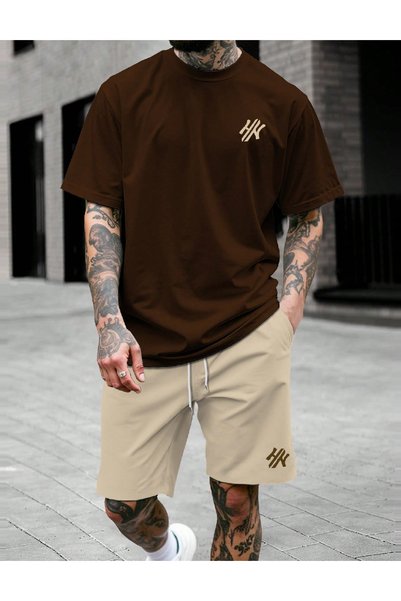 Evendi Suit, Brown/Cream