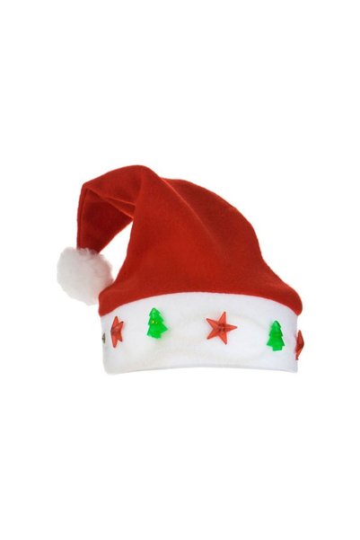 Jumbo Caciula de Craciun cu Bad Stea & LED pentru Copii 25cm