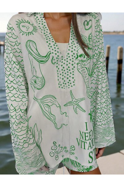 Evendi Compleu, Verde/alb