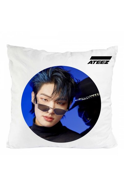 LITTLE DARKS ART Perna personalizata ateez mingi kpop, Poliester, Alb, 40 x 4...