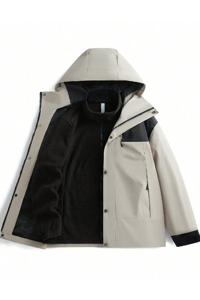 Evendi Oversized Jacket, Grey/Black