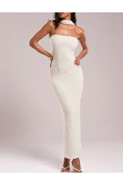 Evendi Rochie lunga, Ecru