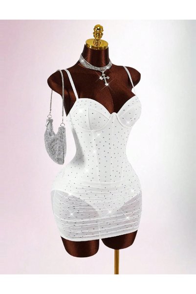 Evendi Rochie scurta, Alb