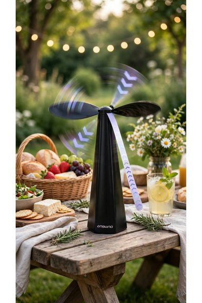 Ambiano Anti-Fly Fan with Holographic Propeller - Patio Table Protection