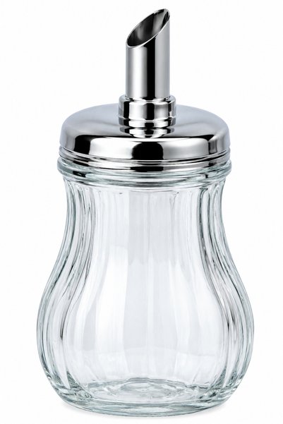 Genel Markalar Estetik Desenli Pipetli Cam Toz Şekerlik