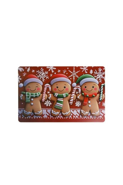 Jumbo Suport Farfurie de Craciun cu Model Figurine Om de Turta Dulce 43,5x28,5cm