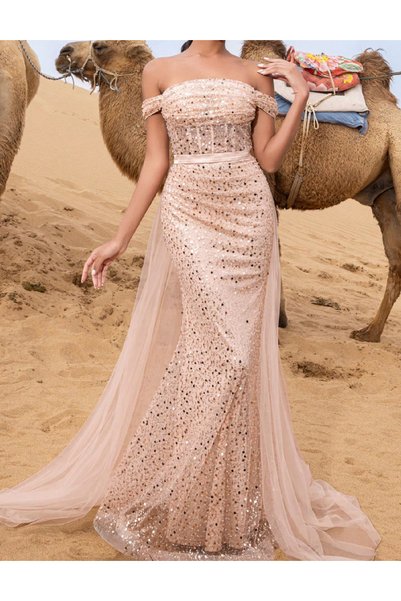 Evendi Rochie lunga, Crem