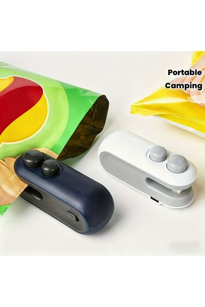 Generic جهاز ختم الأكياس المحمول باللون الأزرق، يعمل بالشحن عبر منفذ USB، بقو...