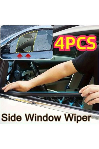 Generic 4 Pieces Car Side Window Wiper Remove Snow Mud Improve Driver Passeng...