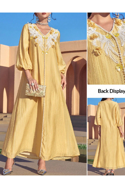 Evendi Long dress, Yellow