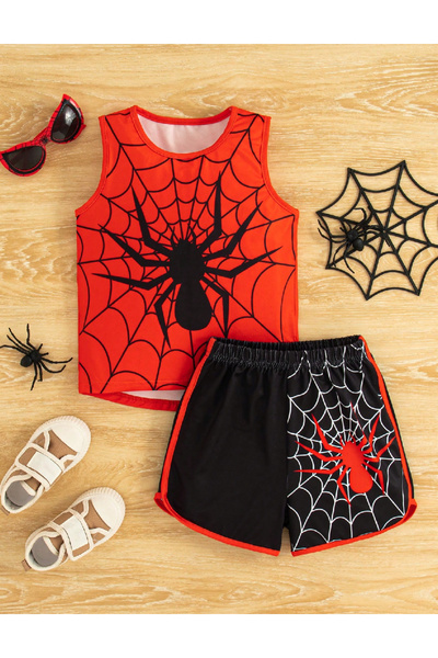 Evendi Suit, Red/Black
