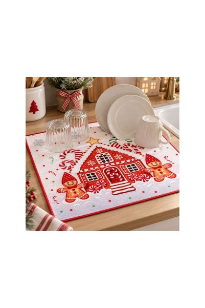 Jumbo Prosop Uscator de Craciun Casuta Gingerbread 45x40cm