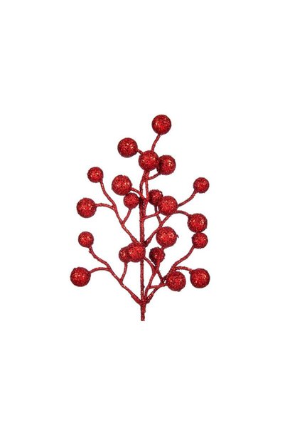 Jumbo Ramura Decorativa de Craciun cu Pomusoare Rosii 43cm
