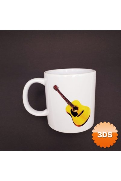 Generic Brand Guitar Design Ceramic Mug 8X10 cm