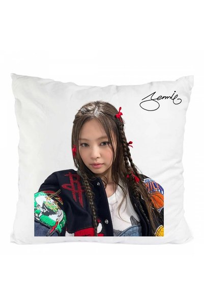 LITTLE DARKS ART Perna kpop blackpink jennie blinks, Poliester, Alb, 40 x 40 cm