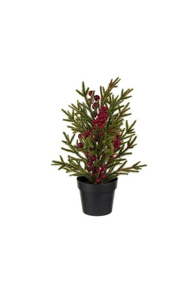 Jumbo Ghiveci Decorativ de Craciun cu Ramuri & Pomusoare Ø10x33cm