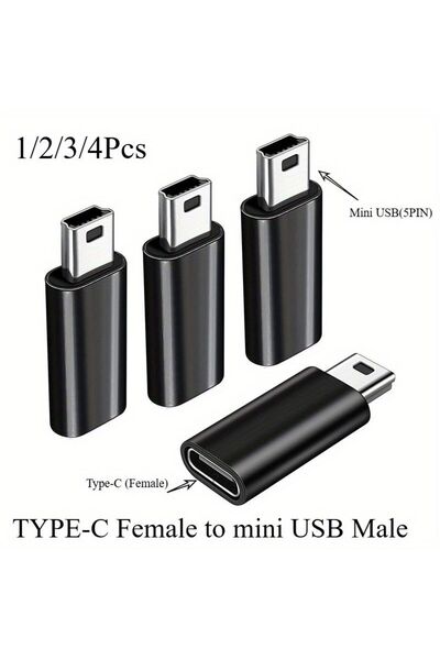 Generic USB C to Mini USB Adapter 2 Pack Charge Sync for Camera GPS
