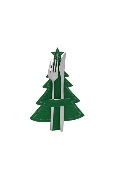 Jumbo Huse pentru Tacamuri in Forma de Brad Verde de Craciun 16x23.5cm - 3buc