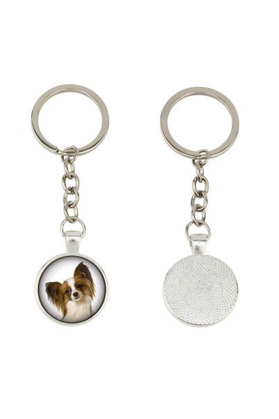 Art - Dog Breloc personalizat cu fotografie Art-Dog Papillon (Fluture) în cut...