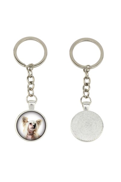 Art - Dog Art-Dog Breloc personalizat cu fotografie, câine creț chinezesc, în...