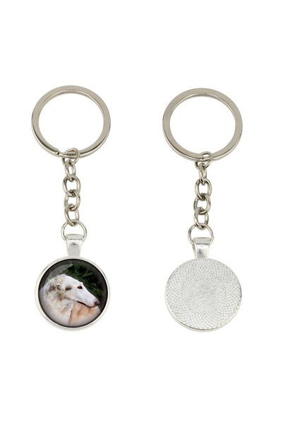 Art - Dog Breloc foto Art-Dog Borzoi (Lupar Rus) în cutie cadou — Personaliza...