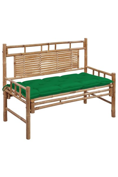 vidaxl Bancă de grădină cu pernă, 120 cm, bambus