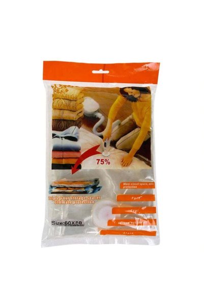 FOXMAG24 Sac de depozitare sub vid pentru haine 60x80cm, transparent