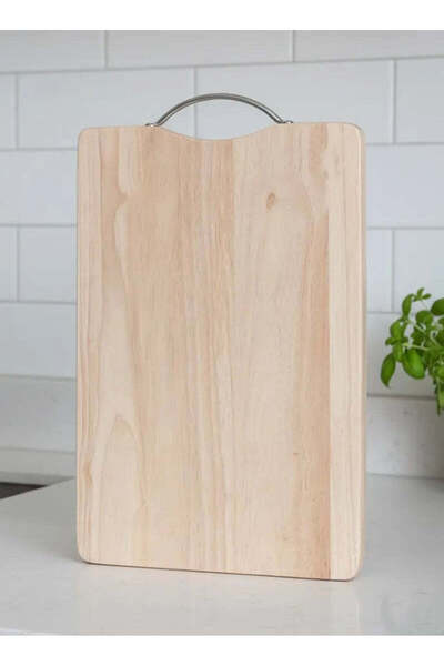 FOXMAG24 Tocător de lemn, 25x36x1.8cm, mâner ergonomic din metal