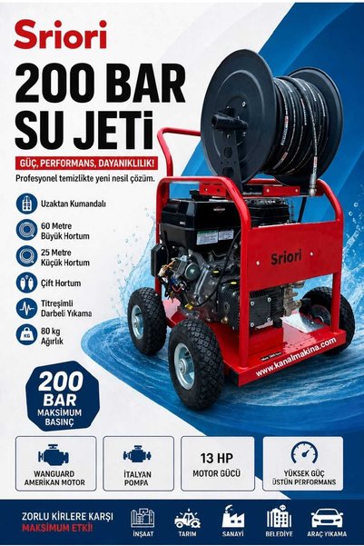Sriori 200 Bar Kanal Açma Makinesi