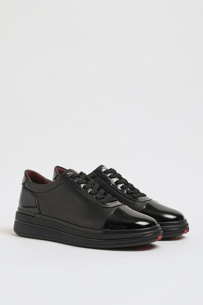Faruk balkanas Atina Model Genuine Leather Combination Imported Sole Sneaker ...