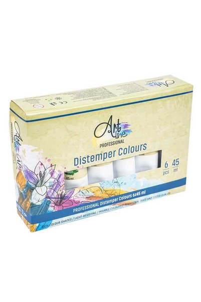 S COOL Tempera Art, ΠΡΑΣΙΝΟ, 45ml, 6 τεμ./σετ - ARTLINE