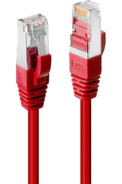 LİNDY Καλώδιο δικτύου Ethernet SF/UTP Cat.6 0,5m Κόκκινο Κωδικός: 45621