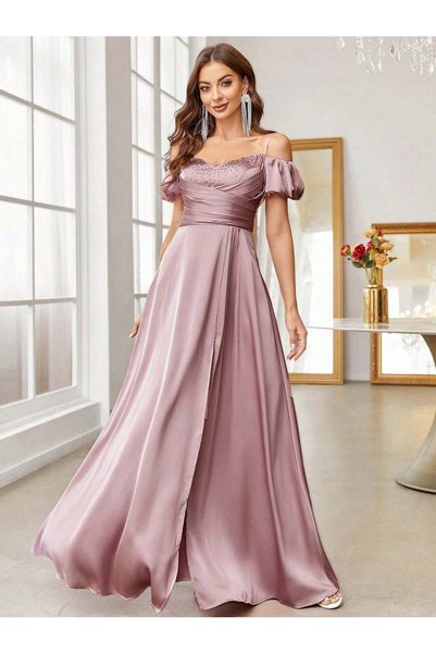 Sheya Rochie maxi, roz