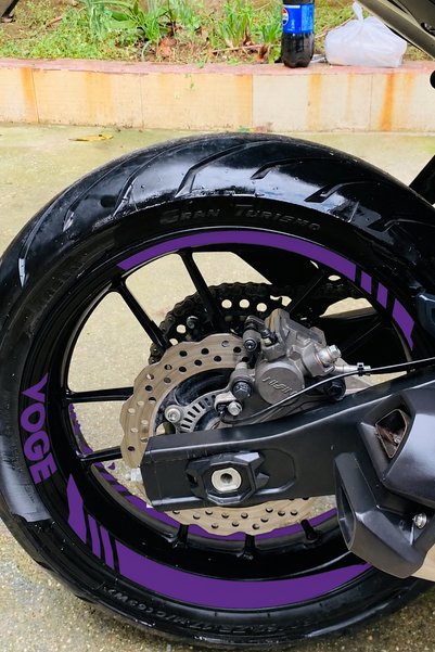 Banxtre Wheel rim sticker set for voge motorcycle group (front and rear, suff...